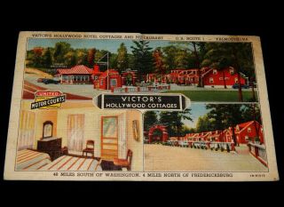 Vintage Postcard,  Fredericksburg,  Virginia,  Va,  Victor 