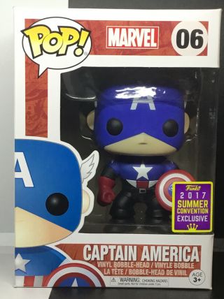 Funko Pop Marvel Captain America 06 Bucky 2017 Sdcc Shared Exclusive