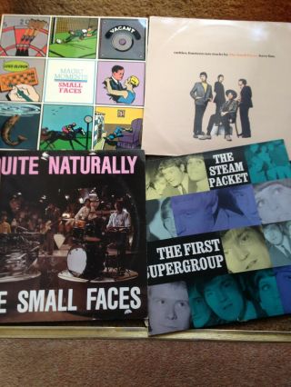 4 Records Album Record Vinyl - 3 Small Faces 1 The Steam Packet