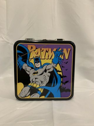 Vintage Batman Tin Lunch Box Metal Vandor 76169 - Dc Comics