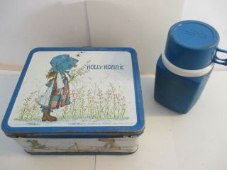Vintage Aladdin Holly Hobbie American Greetings Metal Lunch Box & Thermos