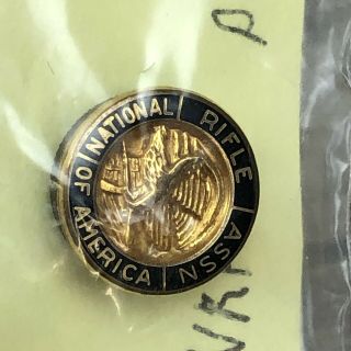 Vintage Nra Pin National Rifle Association Screw Button