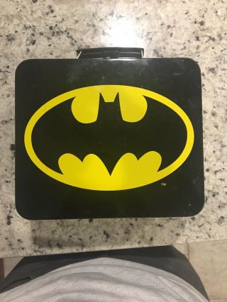 Vintage Batman Tin Lunch Box Dc Comics Wb Shield Rare