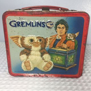 Vintage Gremlins Metal Lunch Box 1984 Aladdin Industries Warner Bros No Thermos