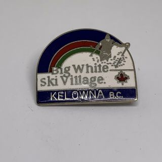 Big White Ski Village Kelowna Canada Bc Skiing Resort Souvenir Pin Lapel Tac