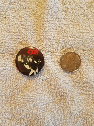 Vintage 1982 Ozzy Osbourne Diary Of A Madman Pin Back Button Usa