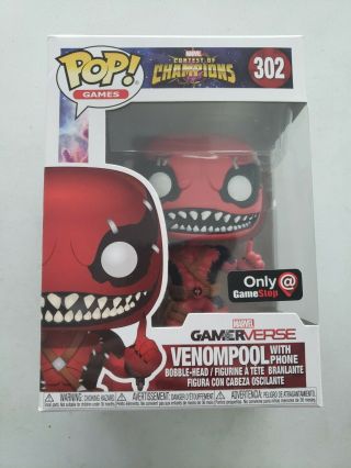 Funko Pop Venompool With Phone 302 - Gamestop Exclusive Gamerverse