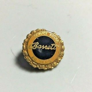 Barrett Freightlines Inc.  Vintage Very Rare 20 Year Service Award Pin.