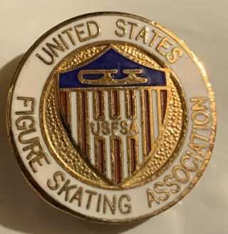 United States Figure Skating Association Pin Badge Usfsa Vintage Pin
