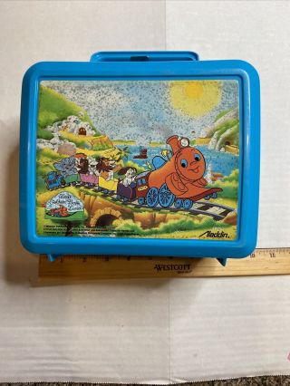 Vintage Plastic Aladdin Lunchbox Rare Little Golden Book Land Tootle Train Cars