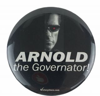 Arnold Schwarzenegger Governor Of California Campaign Pinback Button Governator