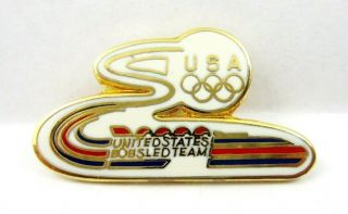Usa Noc Olympic Bobsled Team Pin Badge Undated
