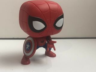 Funko Pop Marvel Civil War - Spider Man - W/ Captain America Shield,  No Box