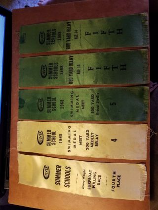 Vtg 1968 Culver Military Academy Summer School Competition Ribbons