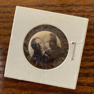 1908 Republican Ticket Pin - Back Button Of Taft & Sherman