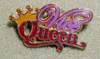 Red Hat Society Vice Queen Lapel Pin W/ Pink Red Stones Founded 1998 Women 50,
