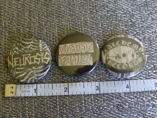 Neurosis / Victims Family / Alchemy (3) Pinback Button Set Badge Pin Noise Rock