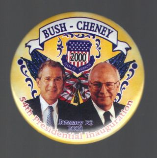 George Bush - Dick Cheney - 54th Presidential Inauguration Political Button N69