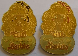 Barbie 3 Pins Pic 1 Brown Variant Pic 2 Silver Tone Pic 5 Nature Vintage Pins