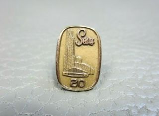 Sears Roebuck And Co.  1/10 10k Gold Iconic 20 Years Service Award Pin
