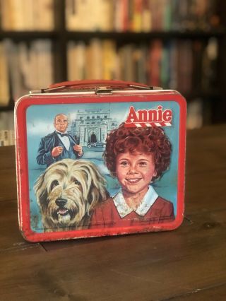 Vintage 1981 Aladdin Little Orphan Annie Lunchbox Metal Tin Lunch