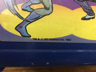 Vintage Batman Joker Lunch Box Plastic DC Comics 1982 No Thermos Blue Classic 2