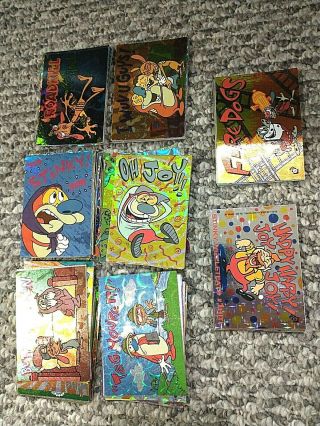 Ren And Stimpy Prismatic Foil Trading Cards And Stickers 1993 Topps Nickelodeon