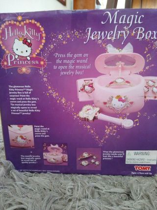 Vintage Hello Kitty Princess Magic Jewelry Box Tomy 1996, .