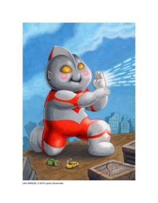 Garbage Pail Kids Style Ultraman Limited Edition Giclée Print Signed