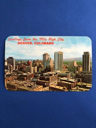 Greetings From The Mile High City,  Denver,  Colorado.  Vintage Postcard