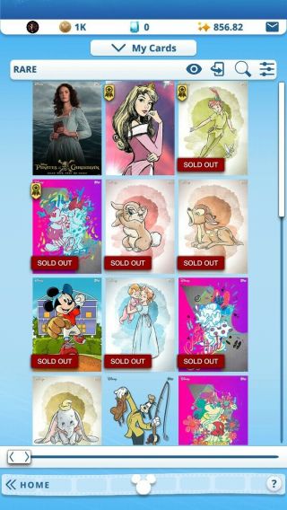 Disney Collect Topps Digital All Cards On My Account