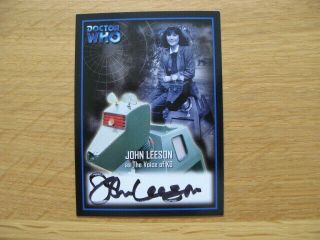 Autograph Card Dr Who 2001 John Leeson
