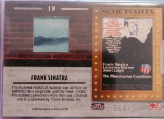 Frank Sinatra 2009 Donruss Americana Movie Posters Materials 387/500 Card 19