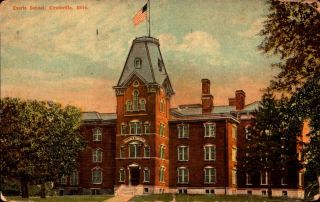 Vintage Postcard - Everts School - Circleville Oh,  C.  1912 - Bk24