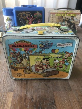 Vintage 1977 The Funtastic World Of Hanna Barbera Metal Lunchbox