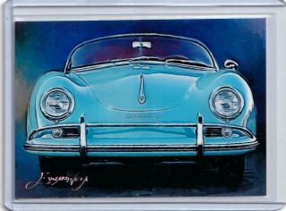 Sp19 Porsche 356 Speedster 1 Art Sketch Card Hand Signed By Artist 50/50