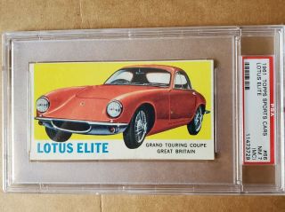 1961 Topps Sports Cars Card - 66 Lotus Elite - Psa Nm 7