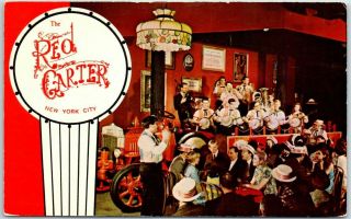 Vintage York City Postcard The Red Garter 15 W.  4th Street Bar View C1960s