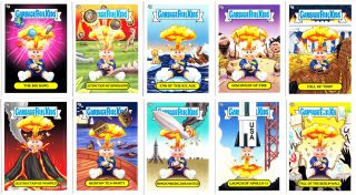 Garbage Pail Kids Bns1 2012 Complete 10 - Card Set Of Adam Bomb Through History