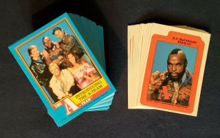 Vintage 1983 The A - Team Trading Cards 66,  12 Stickers Complete Set Nm - M