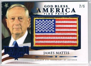 2020 Decision James Mattis God Bless America Flag Patch Blue /5