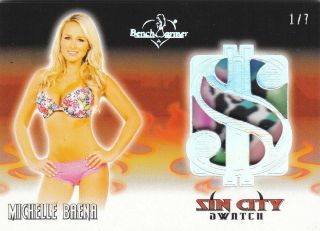 2020 Benchwarmer Vegas Baby Michelle Baena Sin City Swatch Card /7