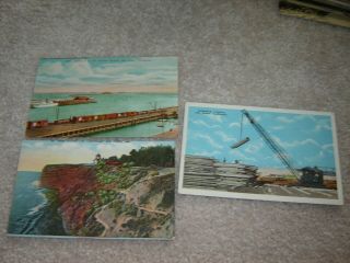 Vintage California Postcard Set Of 3 San Pedro