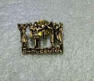 La Sardana Dance Barcelona Catalonia Spain Vintage Lapel Pin Badge