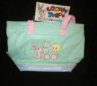 Looney Tunes Lovables " Baby Tweety Bugs Mini Tote & Bottle Bag " Diaper 1996