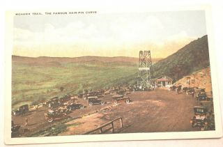Vintage York Postcard,  “mohawk Trail” Auto Hairpin Curve,  Unposted