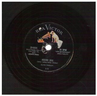 Rca 78rpm Record 20 - 6604 Elvis Presley Hound Dog / Don 