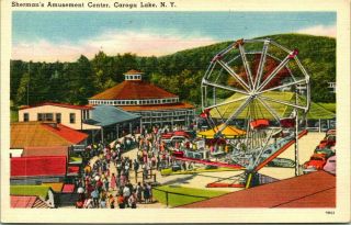 Vintage Postcard Caroga Lake Ny " Sherman 