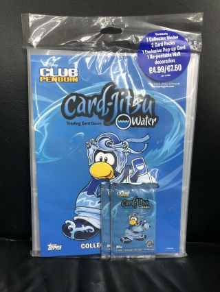 Topps Disney Club Penguin Card - Jitsu Water Series Collector Binder,  2 Packs Card.