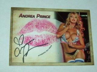 2019 Collectors Expo Model Andrea Prince Autographed Kiss Print Card